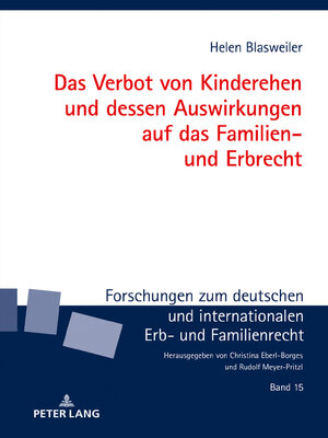 cover image of Das Verbot von Kinderehen und dessen Auswirkungen auf das Familien- und Erbrecht